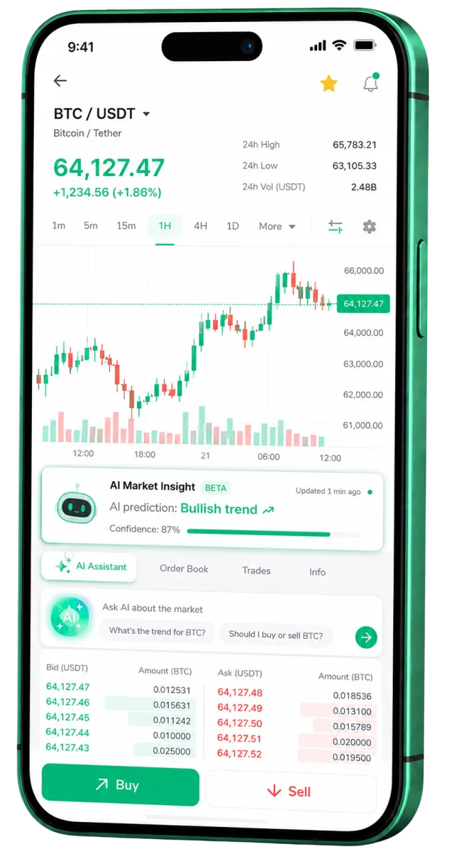 KelmoraxCapital Mobile Trading‑App auf einem Smartphone